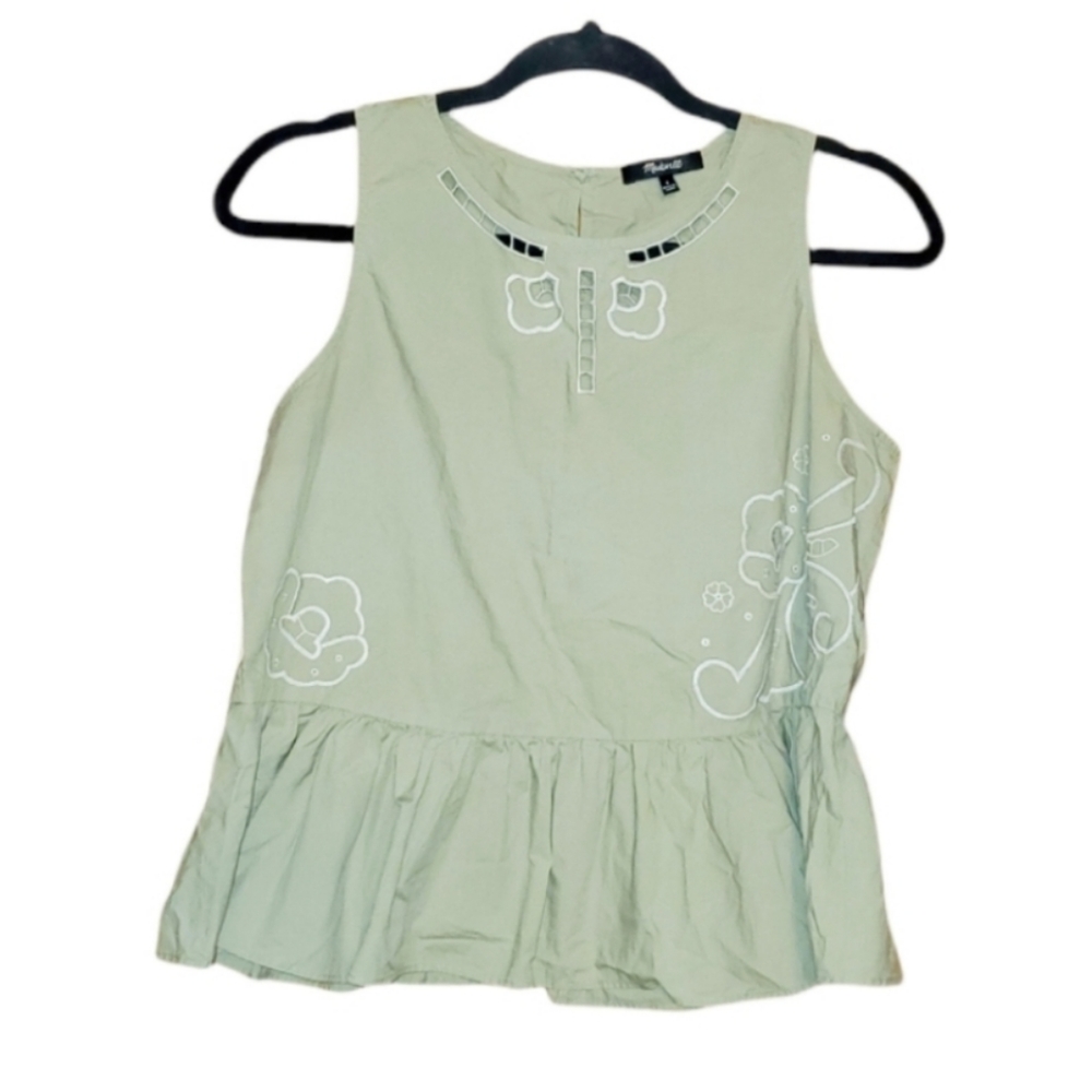 Madewell Embroidered Peplum Tank